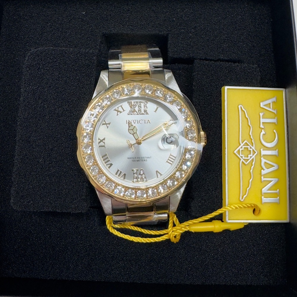 Invicta Pro Driver Watch‎ Women 38mm Two-Tone New Crystal Bezel Date 20215